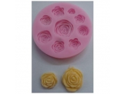 Molde Silicone Rosas
