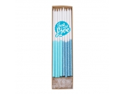 Velas Altas Glitter Azul Claro