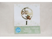 Topo acrílico "o meu crisma"